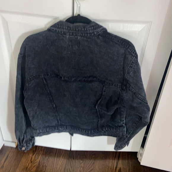 NWT Urban Outfitters BDG Brooke Denim Trucker Black Jacket - Picture 5 of 7